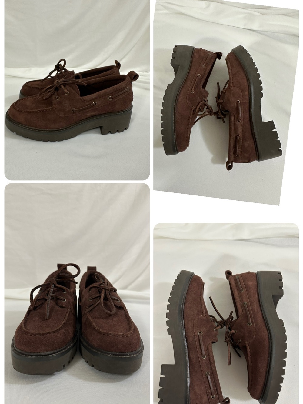 Sperry Brown Suede Lug Platform oxford size 8.5 - Picture 2 of 7